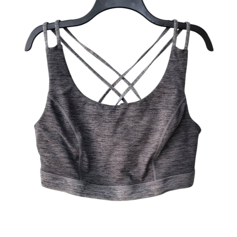 Torrid Charcoal Spacedye Light Support Sports Bra with Crisscross Back 2X